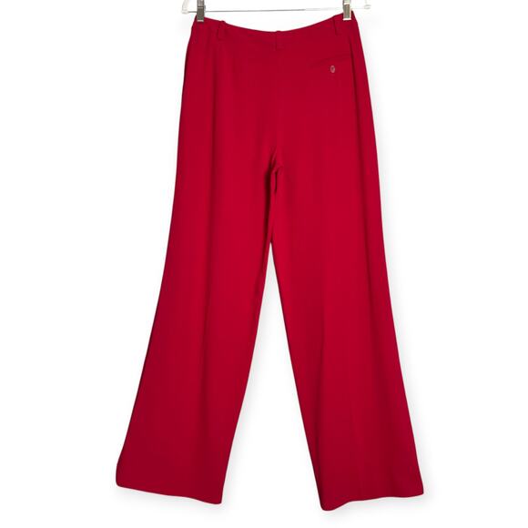 Sonia Rykiel Paris Wide Leg Drapey Pleated Pant FR 40 WAIST 28 Red France - Picture 2 of 13